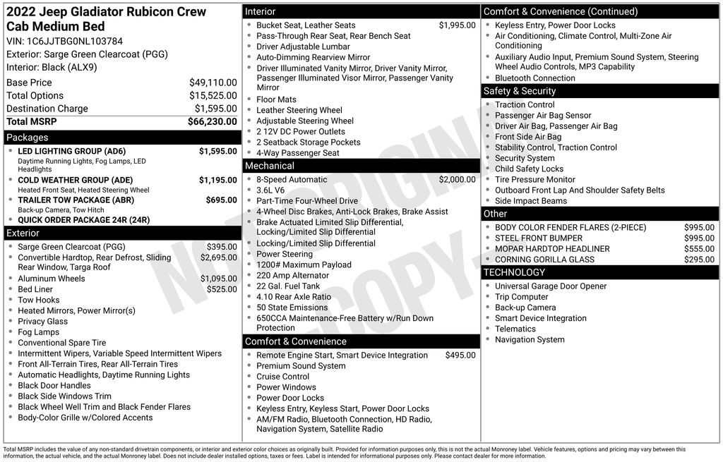 2022 Jeep Gladiator Rubicon's photo