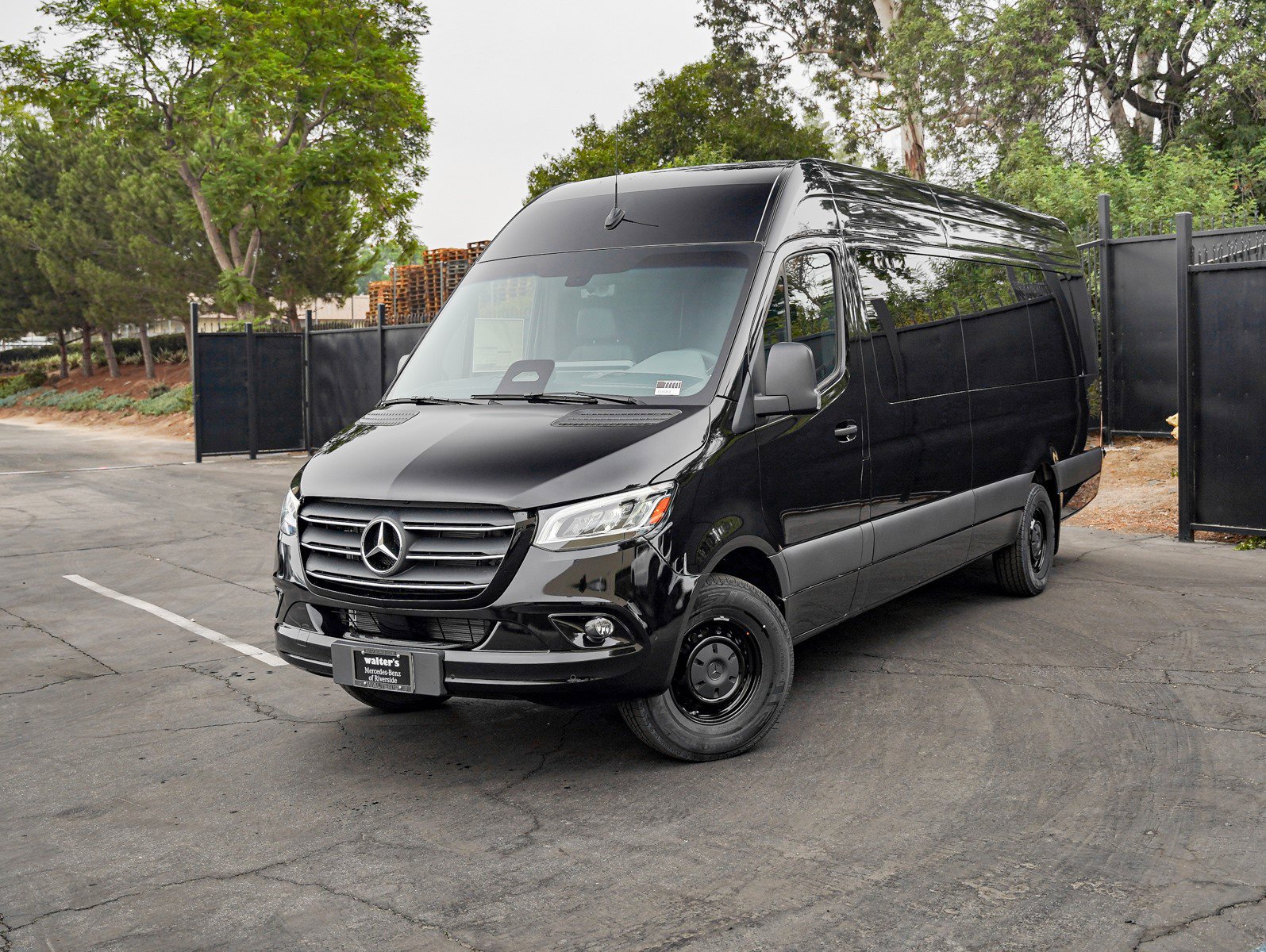 New Obsidian Black Metallic 2025 Mercedes-Benz 2500 High Roof I4