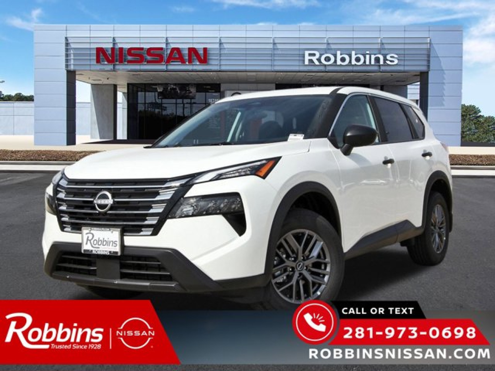 2026 Nissan Rogue S White at Robbins Nissan