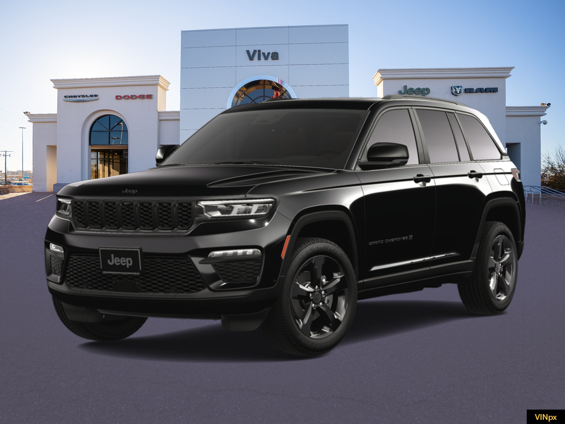 New 2025 Diamond Black Crystal Pearl-Coat Exterior Paint Jeep Limited image 1