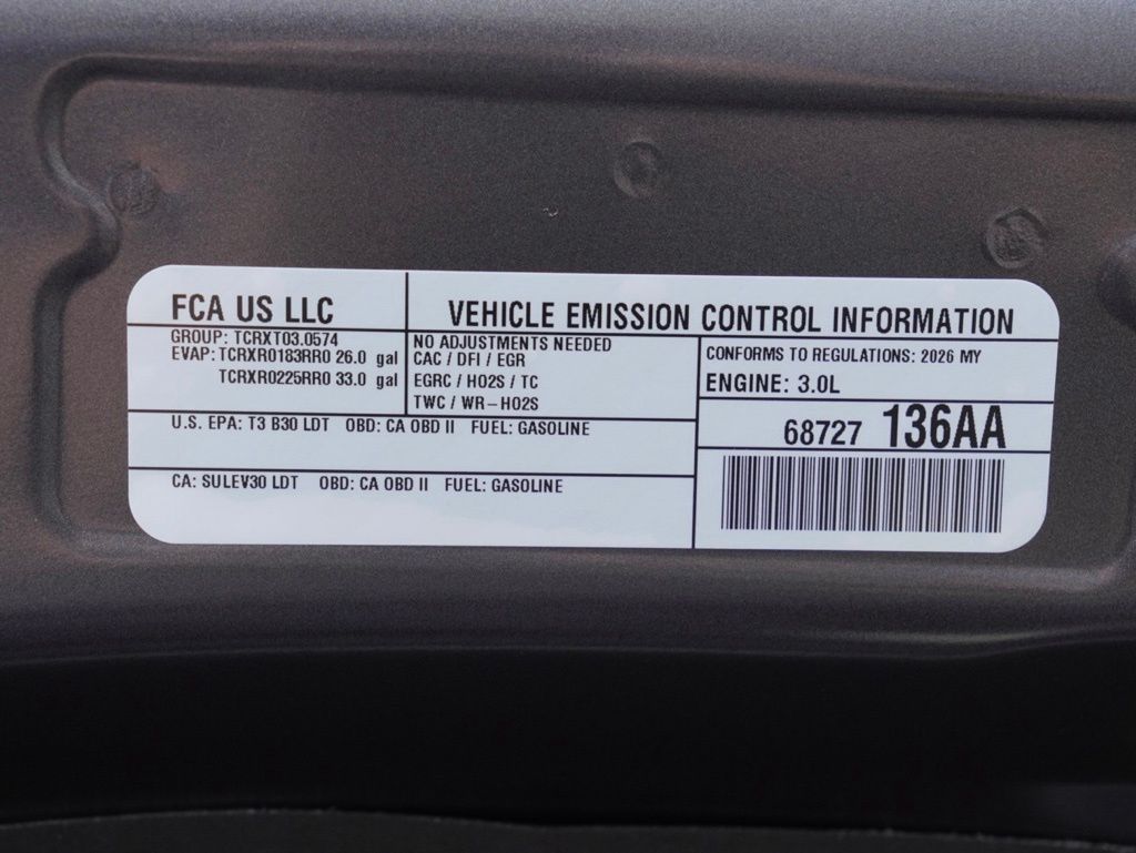 New 2026 Granite Crystal Metallic Clear-Coat Exterior Paint RAM Big Horn Night Edition image 29