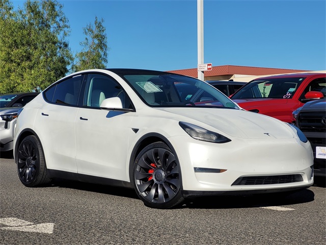 Used 2020 Tesla Model Y Performance with VIN 5YJYGDEF1LF023117 for sale in Napa, CA