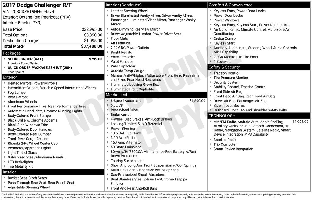 2017 Dodge Challenger R/T's photo
