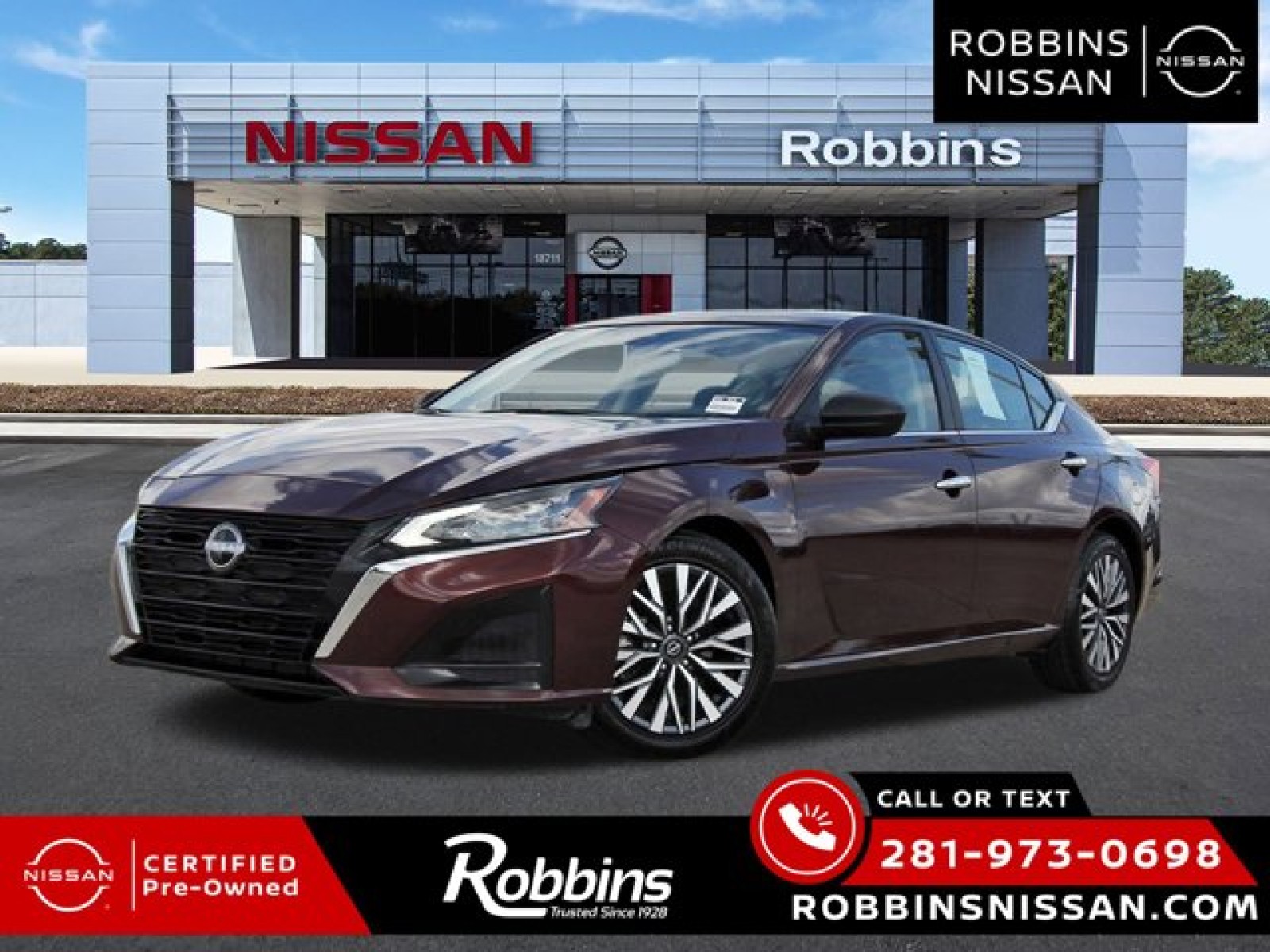 2024 Nissan Altima 2.5 SV Red at Robbins Nissan