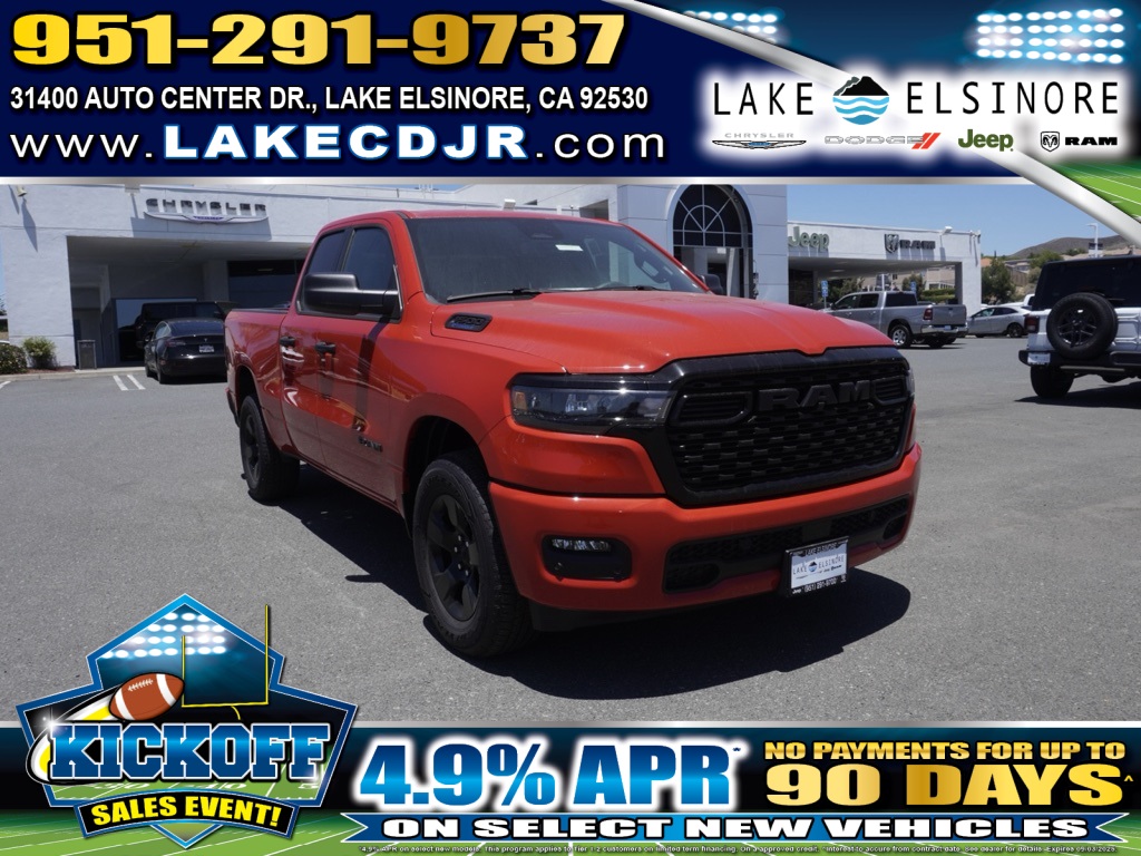 New 2025 Flame Red Clear-Coat Exterior Paint RAM Tradesman Night Edition image 1