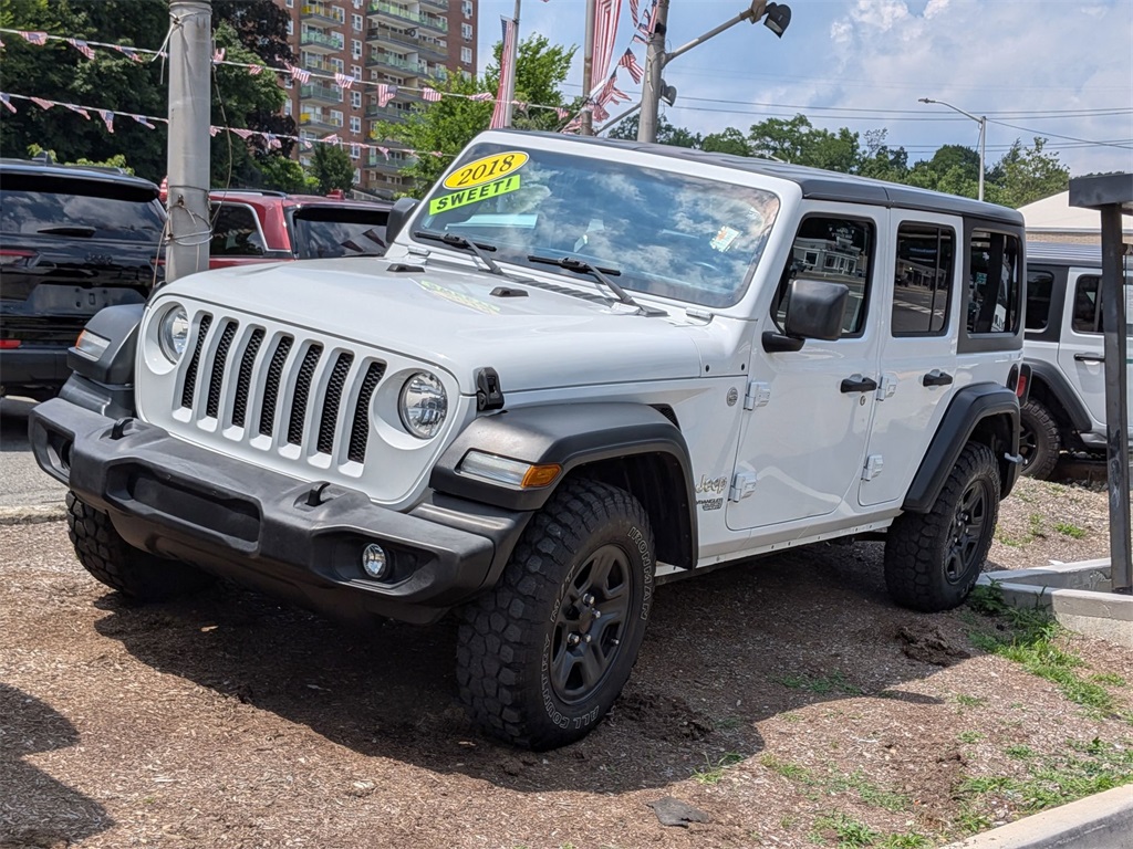 Used 2018 White Jeep Unlimited Sport image 1
