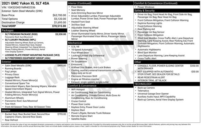 2021 GMC Yukon XL SLT's photo