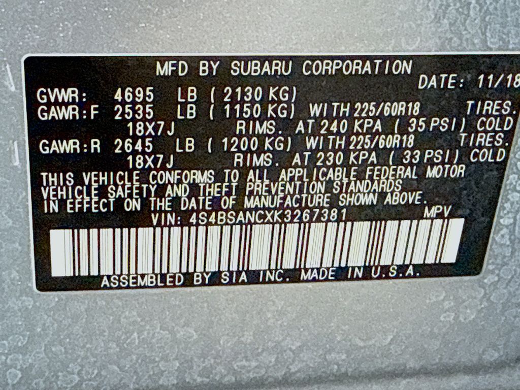2019 Subaru Outback Limited photo 31
