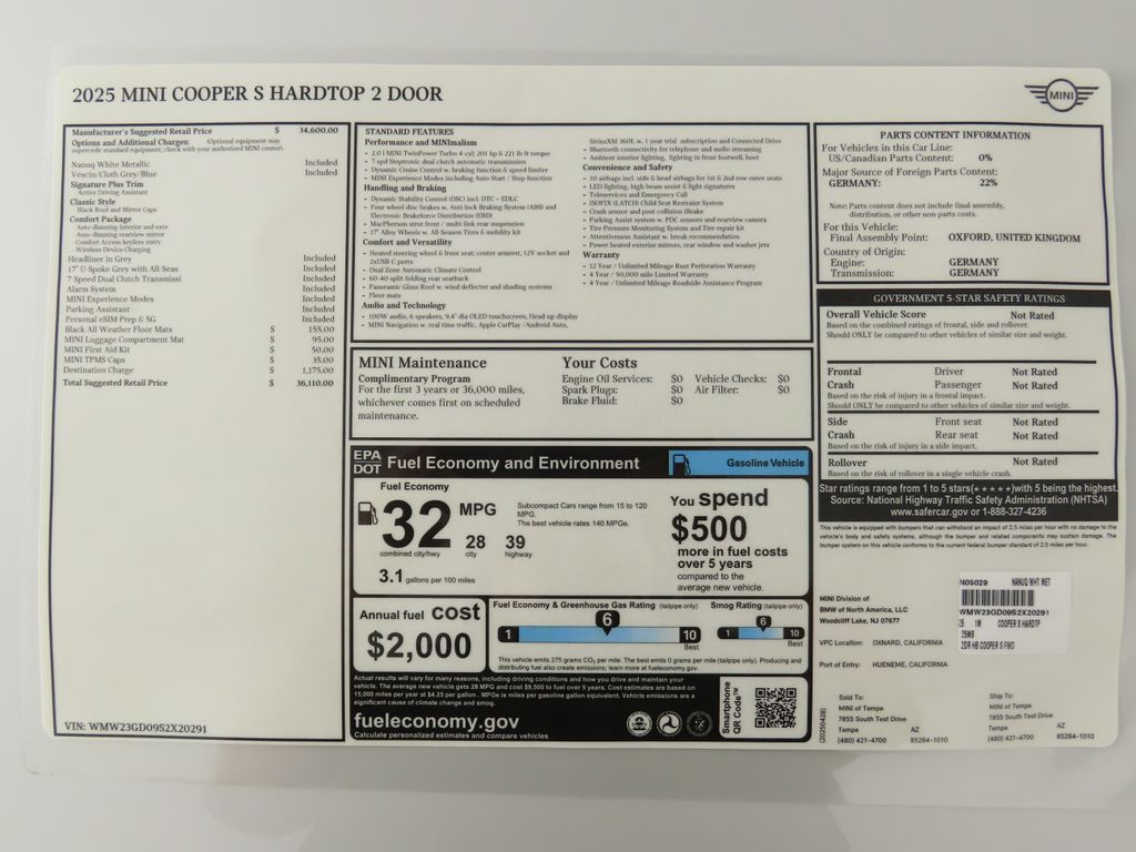 2025 Mini Cooper 2 Door Hardtop Signature photo 9