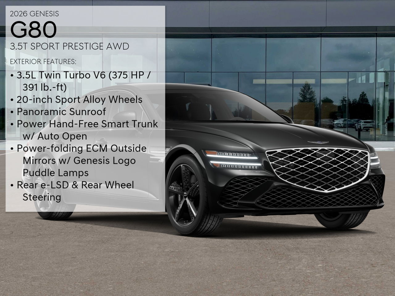 2026 Genesis G80 3.5T Sport Prestige AWD photo 3