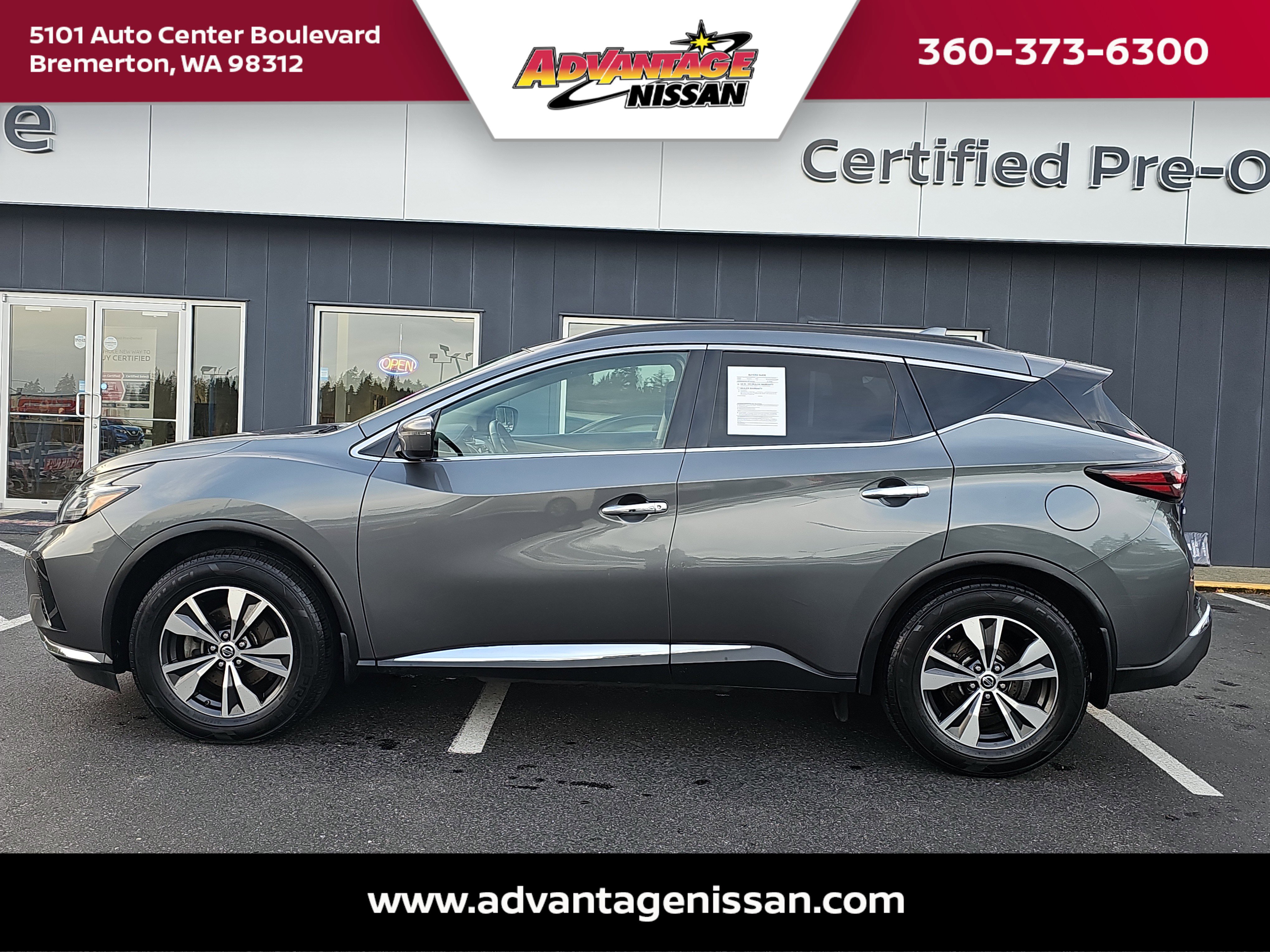 Used 2019 Nissan Murano SV with VIN 5N1AZ2MS2KN109952 for sale in Bremerton, WA