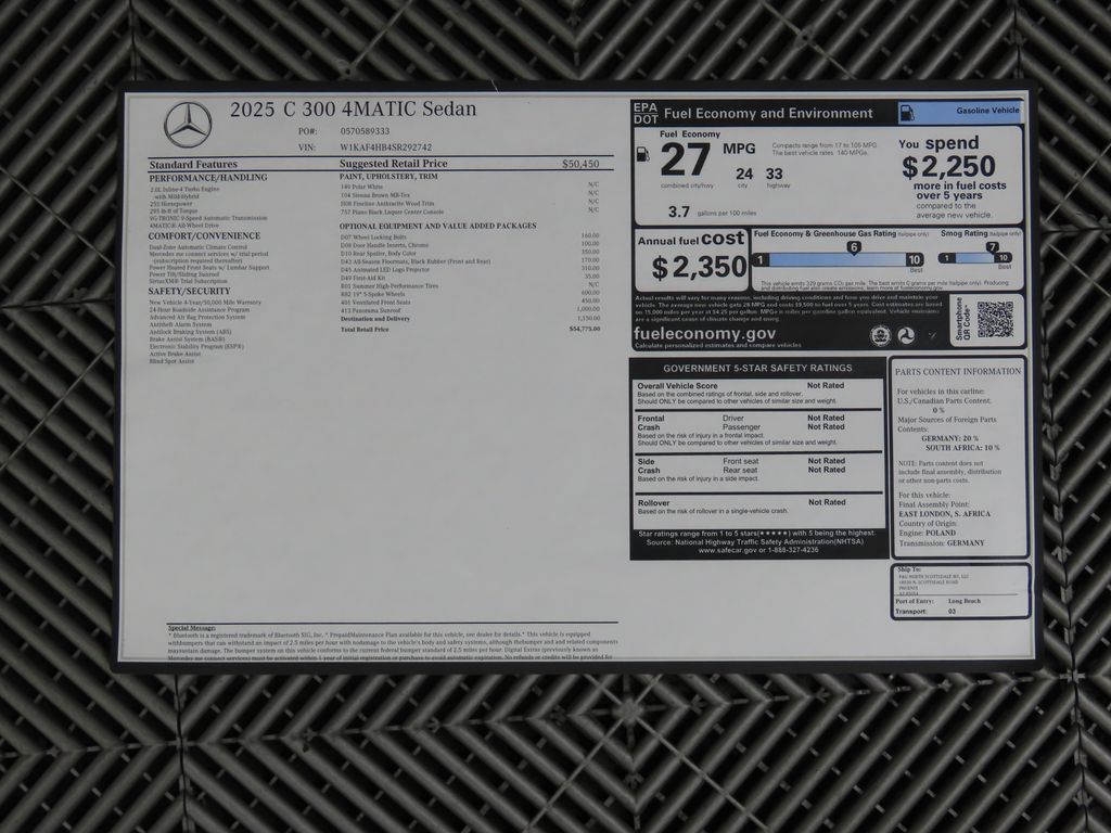 2025 Mercedes Benz C 300 4MATIC photo 9