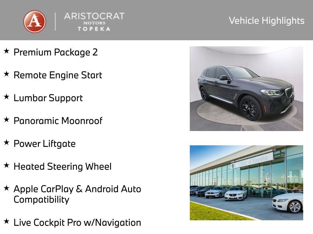 Used 2022 BMW X3 30i with VIN 5UX53DP05N9M96506 for sale in Kansas City