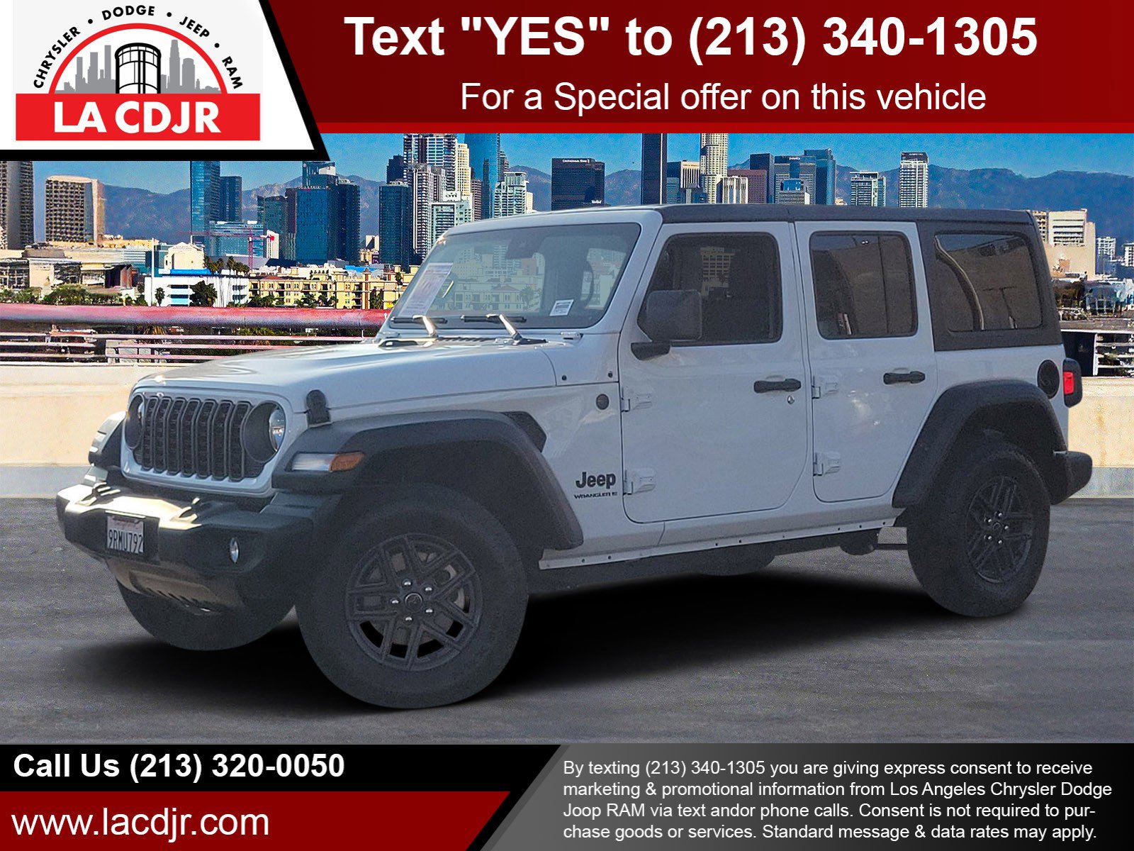 Used 2025 Bright White Clearcoat Jeep Sport S image 1
