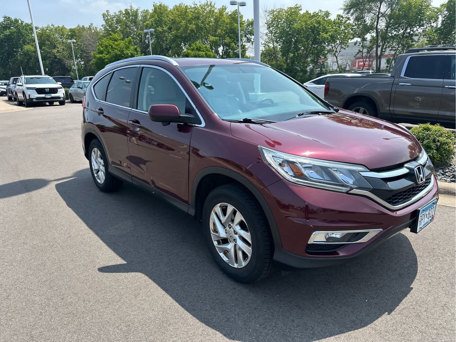 Used 2015 Honda CR-V EX-L with VIN 5J6RM4H73FL009538 for sale in Hopkins, Minnesota