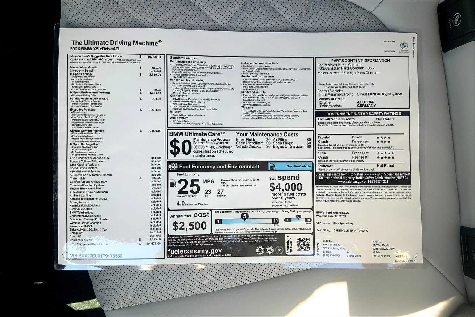 2026 Bmw X5 xDrive40i photo 18