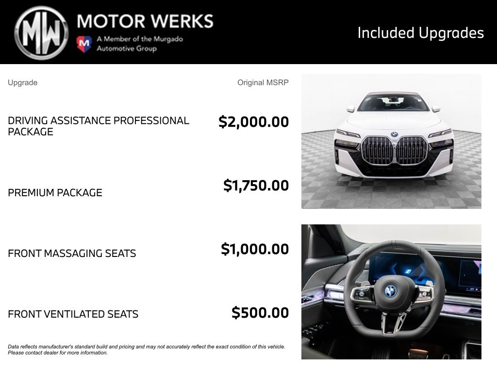New 2025 Mineral White Metallic BMW 750e xDrive image 4