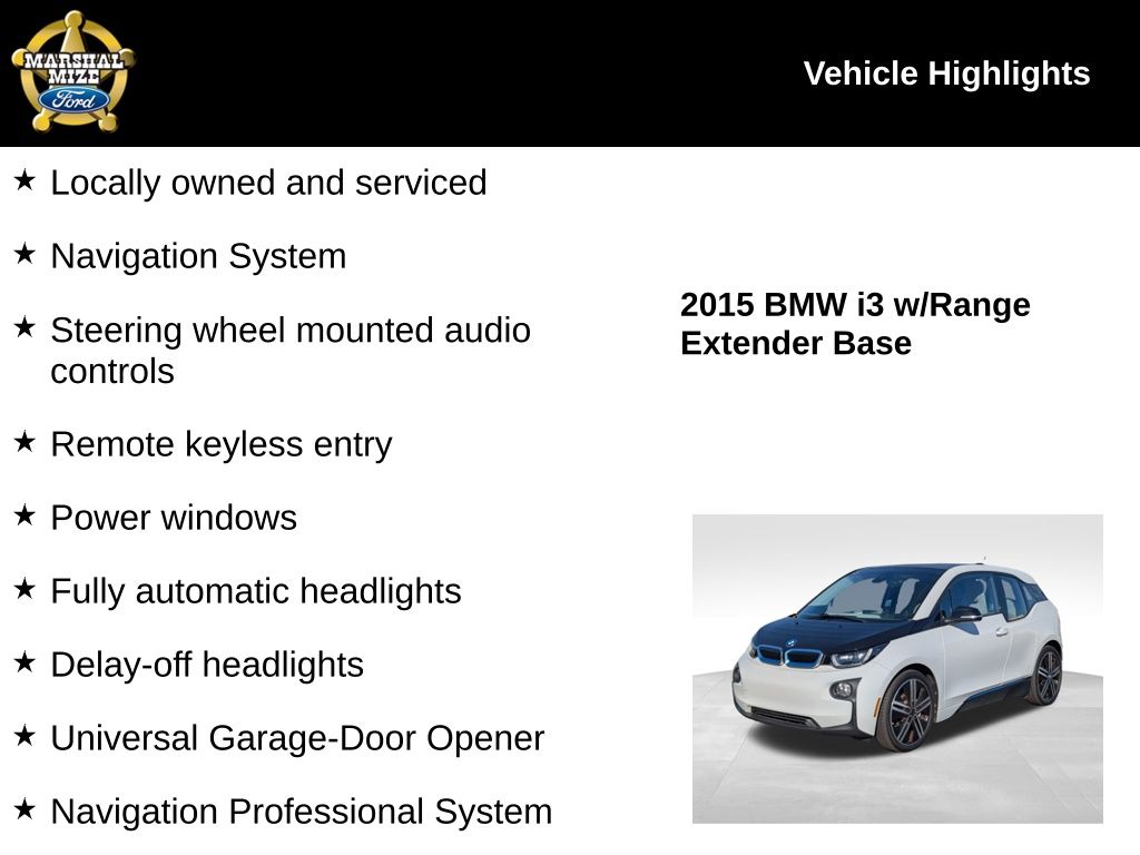 Used 2015 BMW i3 Giga World with VIN WBY1Z4C56FV505107 for sale in Chattanooga, TN