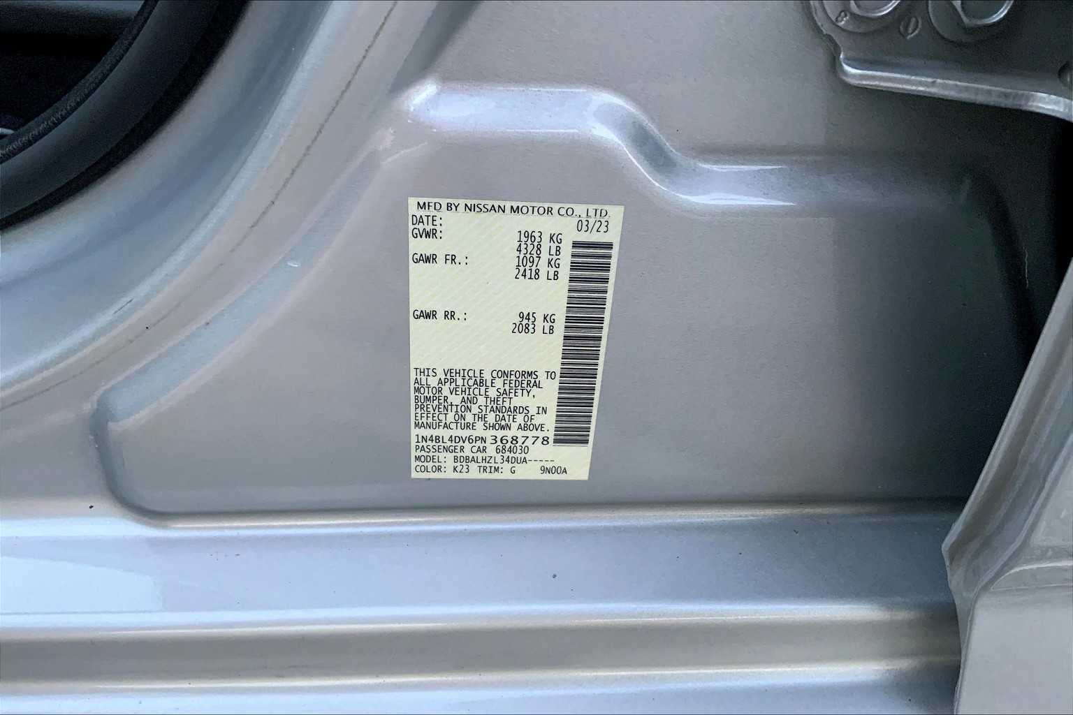 2023 Nissan Altima 2.5 SV photo 29