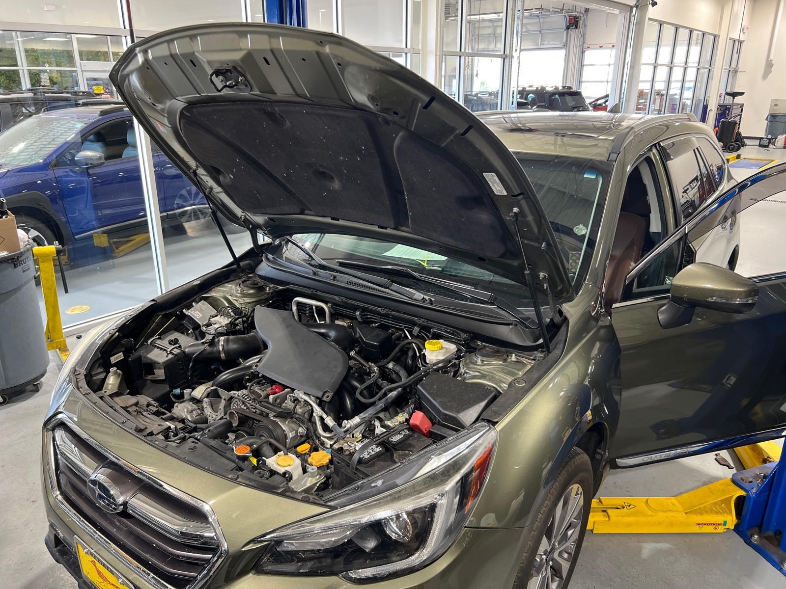 Used 2018 Wilderness Green Metallic Subaru Touring image 1