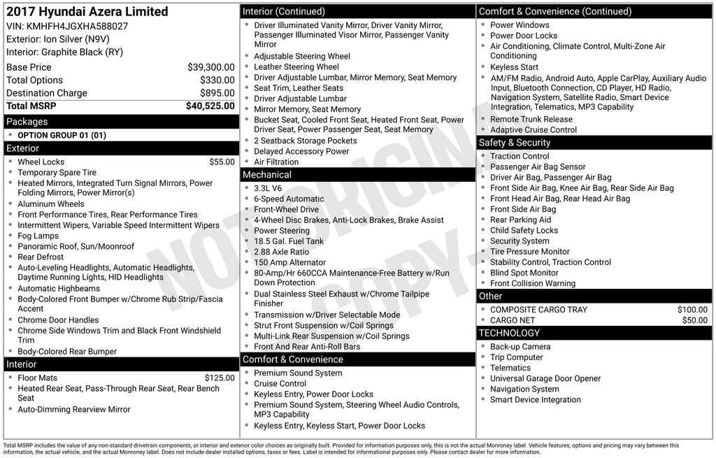 2017 Hyundai Azera Limited's photo