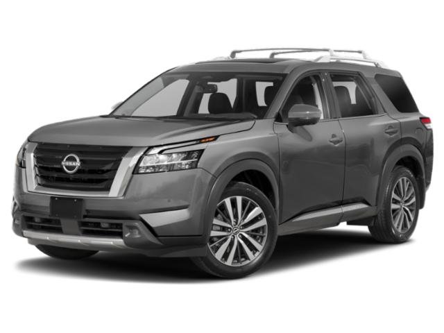 Used 2023 Pearl White Tricoat/Super Black Nissan Platinum image 1