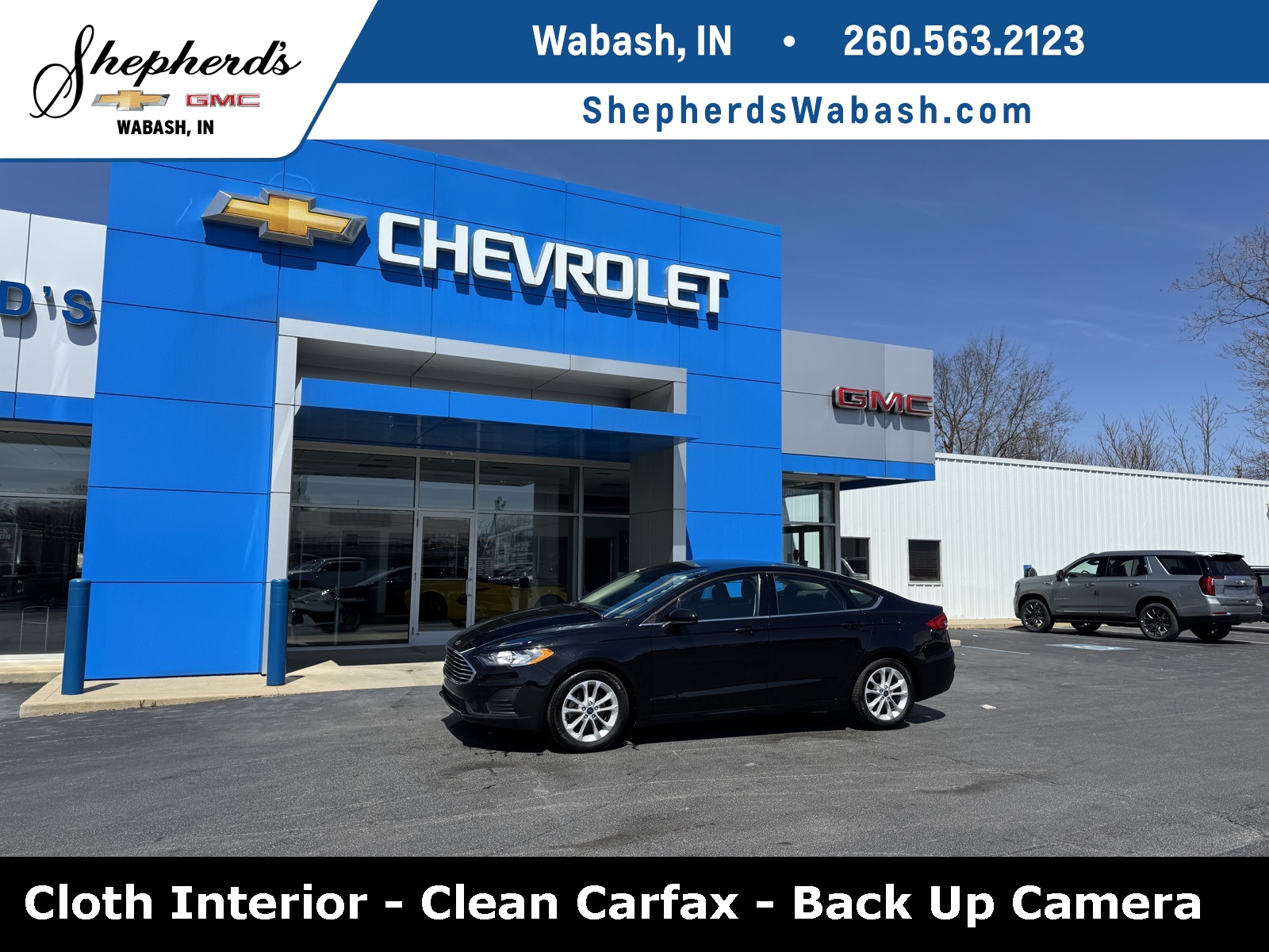 Used 2020 Ford Fusion SE with VIN 3FA6P0HD1LR165272 for sale in Wabash, IN