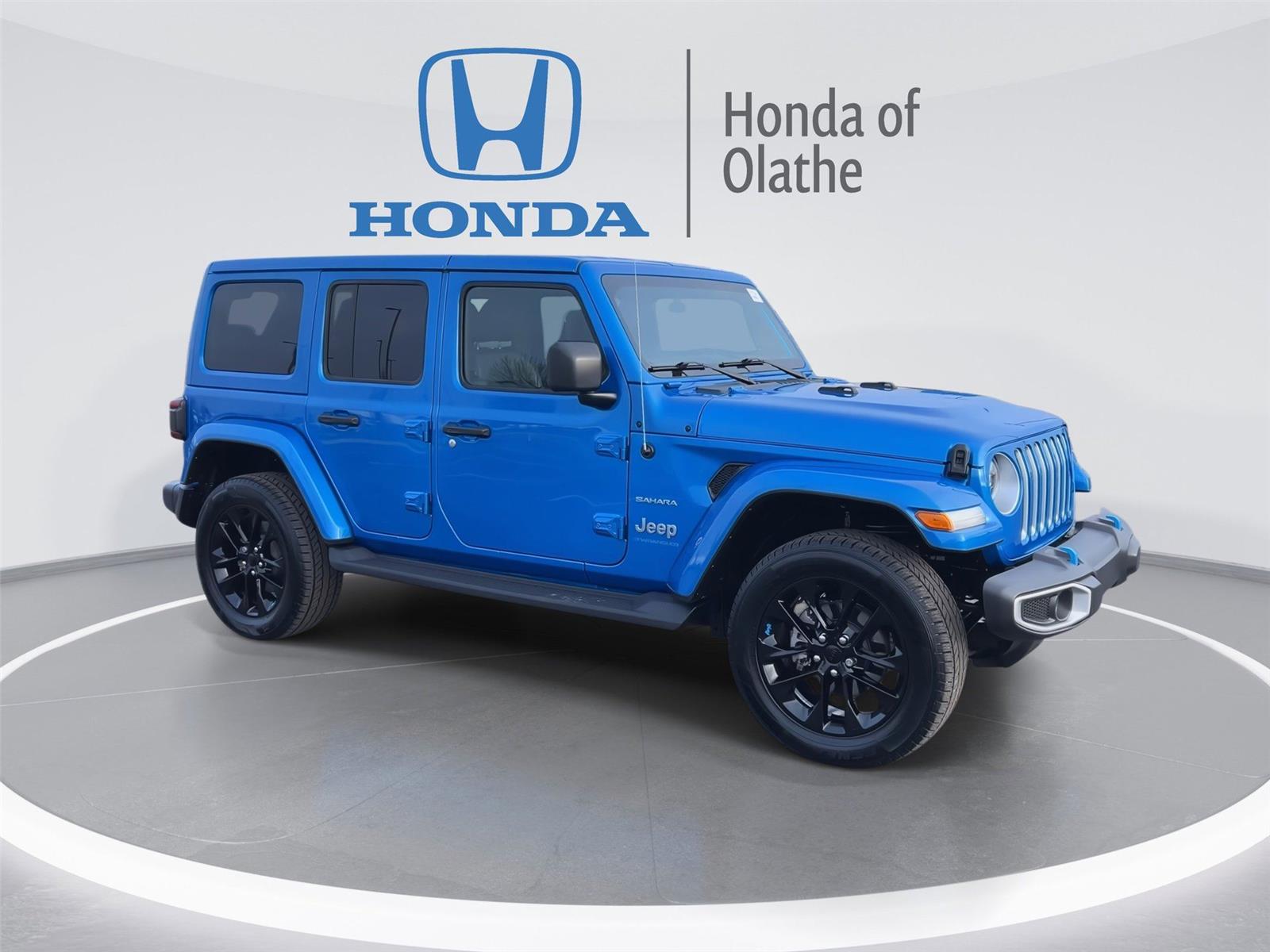 Used 2023 Jeep Wrangler 4xe Sahara 4XE with VIN 1C4JJXP61PW516881 for sale in Kansas City