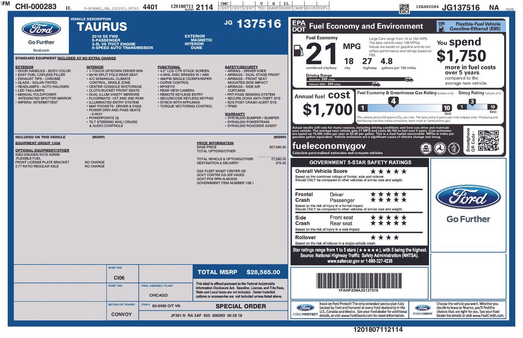 2018 FORD TAURUS - Image 27