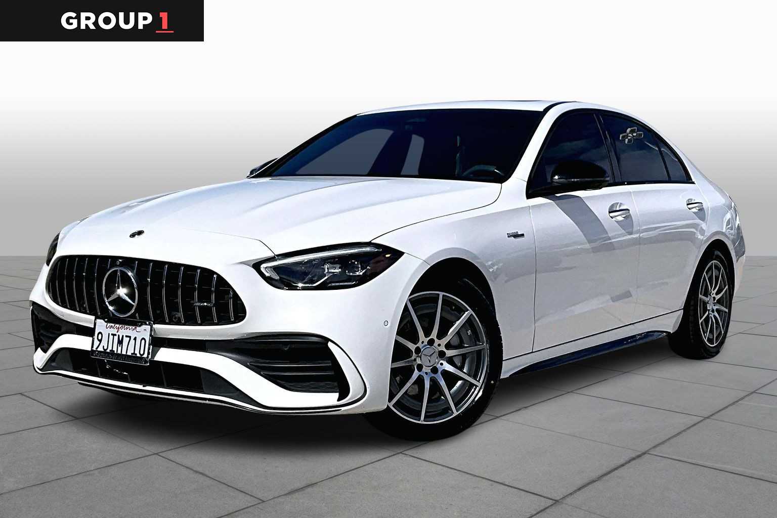 Polar White 2023 Mercedes-Benz C-Class AMG C 43 4MATIC Convertible All-Wheel Drive 9-Speed Automatic