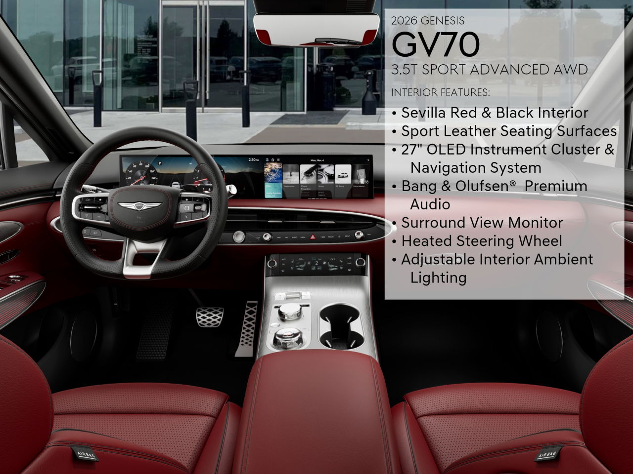 2026 Genesis GV70 3.5T Sport Advanced photo 15