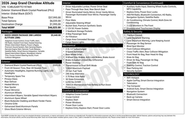 2026 Jeep Grand Cherokee Altitude's photo