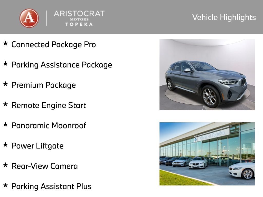 Used 2023 BMW X3 30i with VIN 5UX53DP05P9S17526 for sale in Kansas City