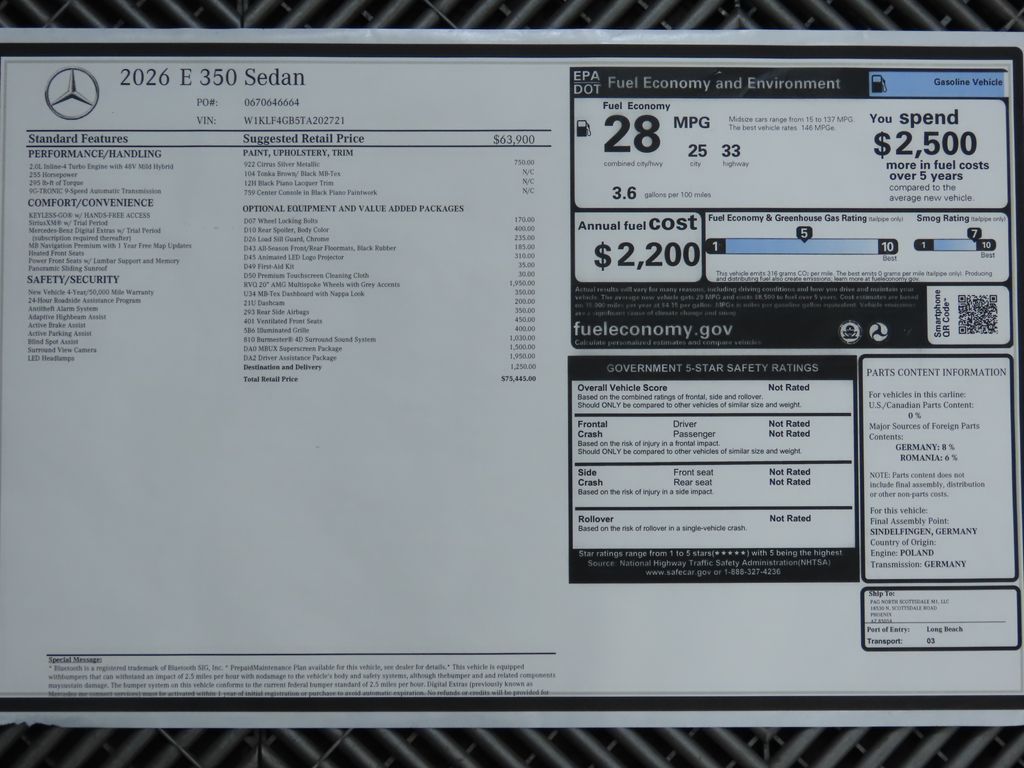 2026 Mercedes Benz E 350 photo 9
