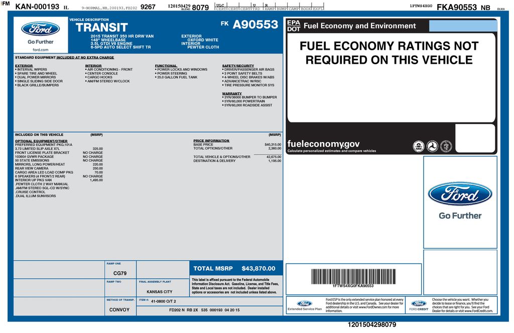 2015 FORD TRANSIT - Image 29