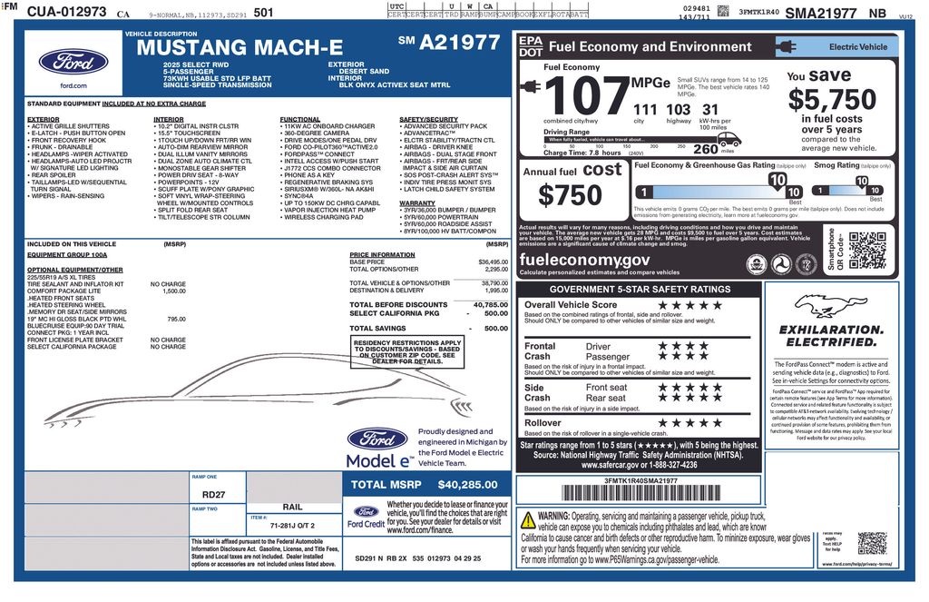 2025 Ford Mustang Mach-E Select