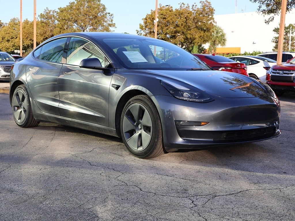 Used 2023 Tesla Model 3 Base with VIN 5YJ3E1EA7PF491247 for sale in Miami, FL