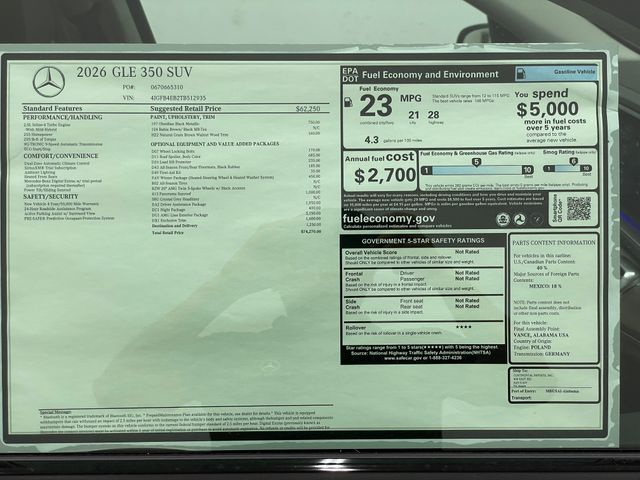 2026 Mercedes Benz GLE 350 photo 53