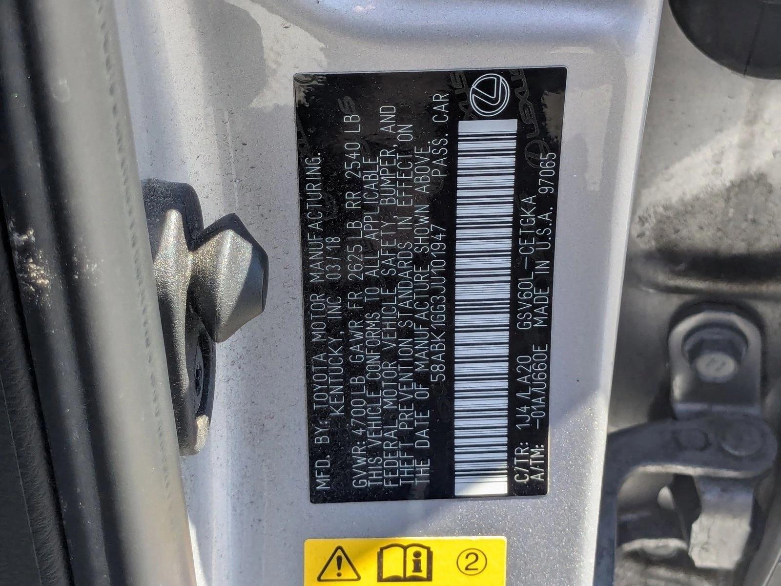 2018 Lexus ES 350 photo 22