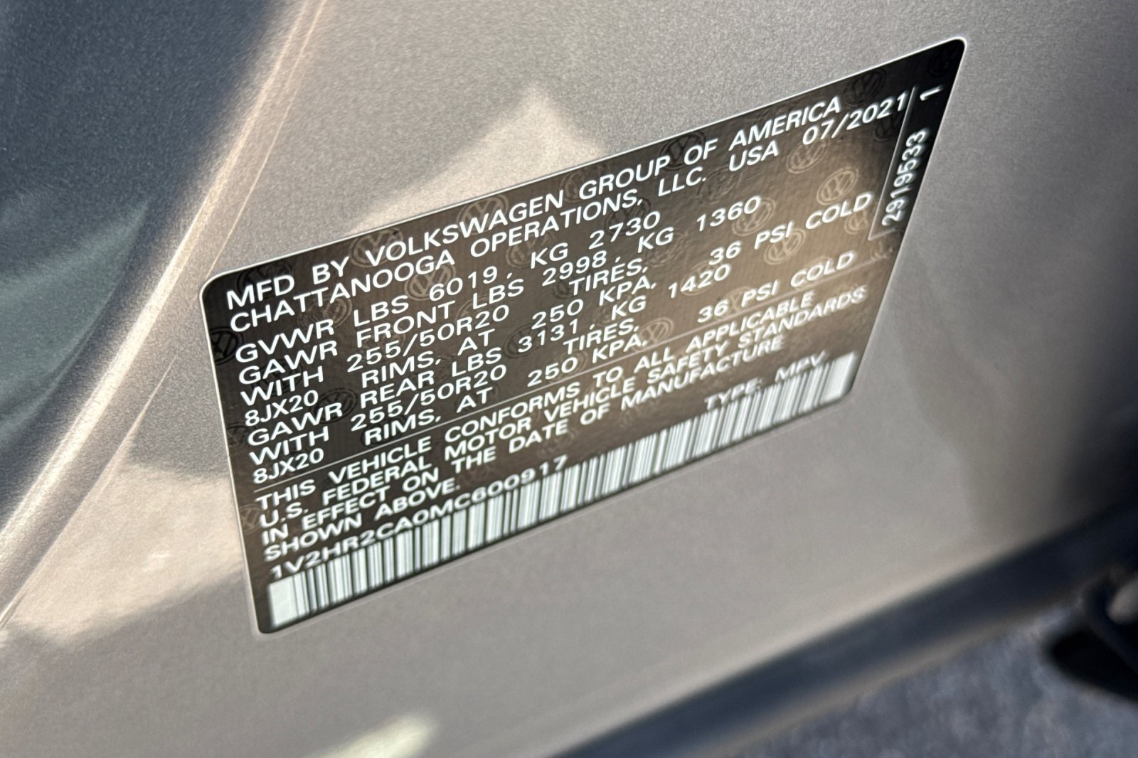 2021 Volkswagen Atlas V6 SE Technology photo 28
