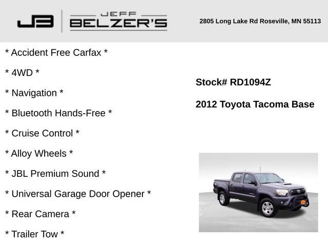Used 2012 Toyota Tacoma Base with VIN 3TMLU4EN9CM101861 for sale in New Prague, MN