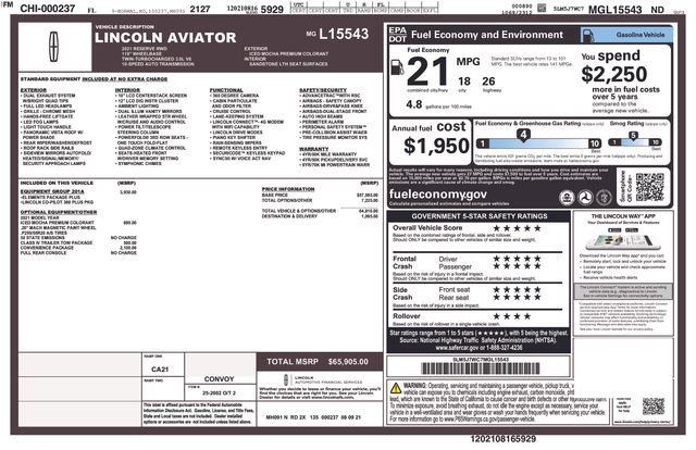 2021 Lincoln Aviator Reserve's photo