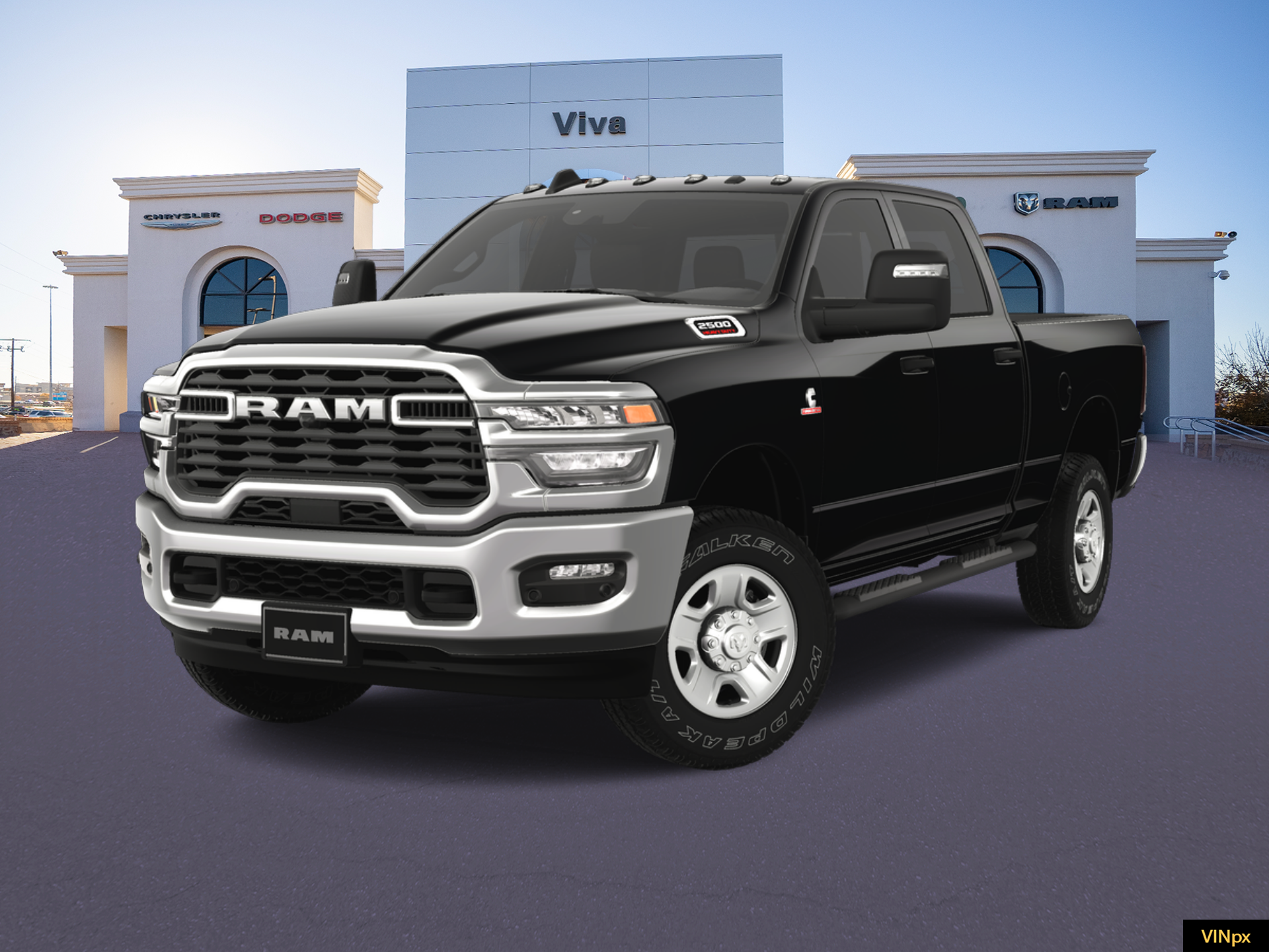 New 2025 Diamond Black Crystal Pearl-Coat Exterior Paint RAM Tradesman image 1
