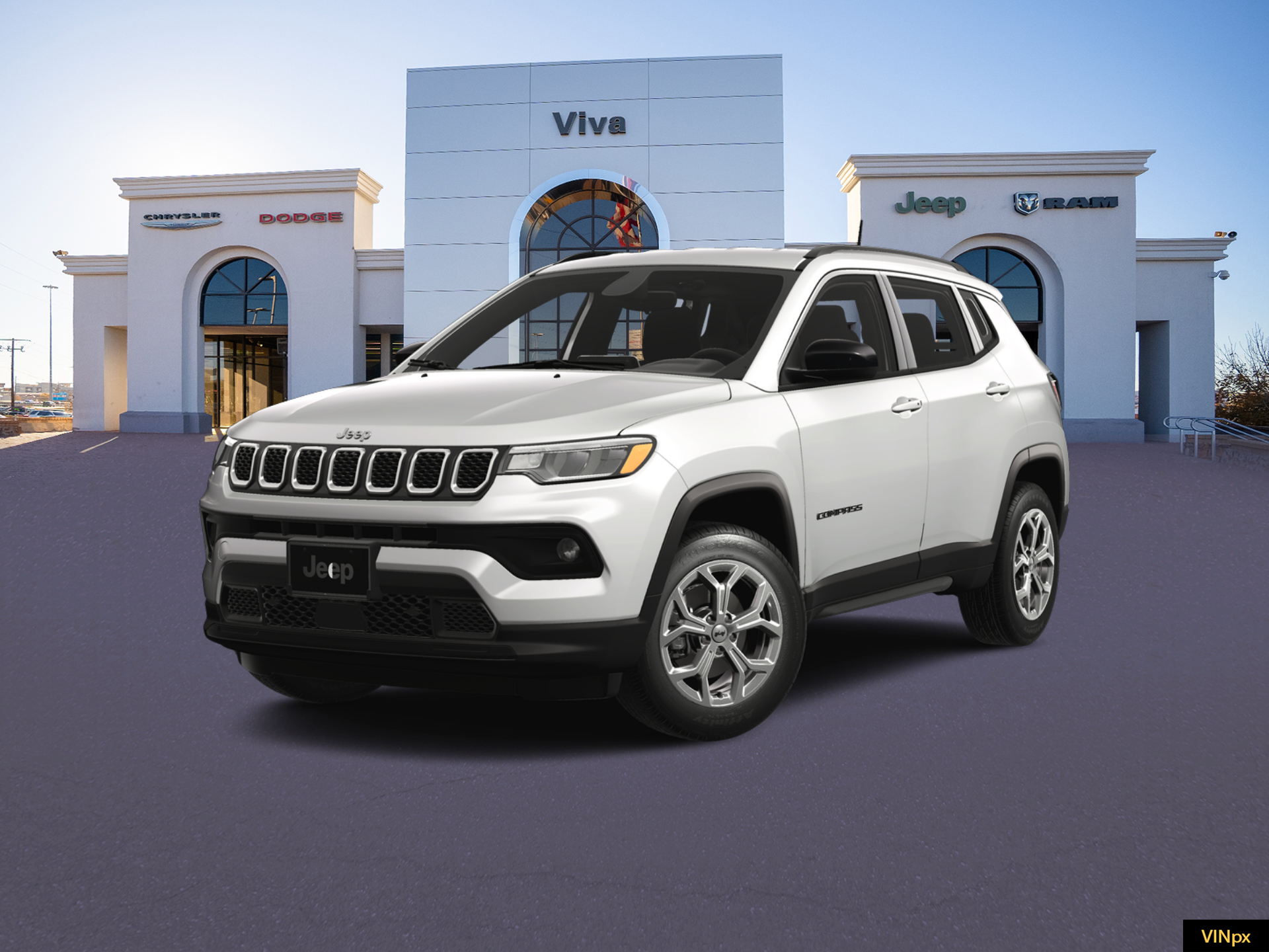 New 2025 Bright White Clear-Coat Exterior Paint Jeep Latitude image 1
