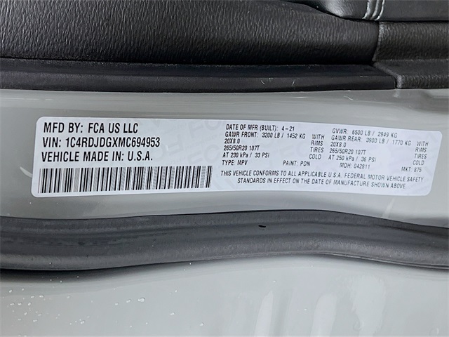 2021 Dodge Durango GT Plus photo 8