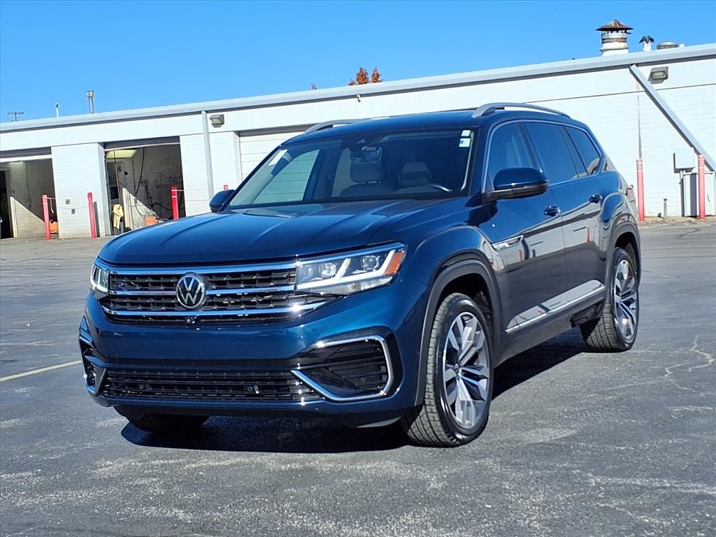 Used 2021 Volkswagen Atlas SEL Premium R-Line with VIN 1V2FR2CA8MC555345 for sale in Kansas City