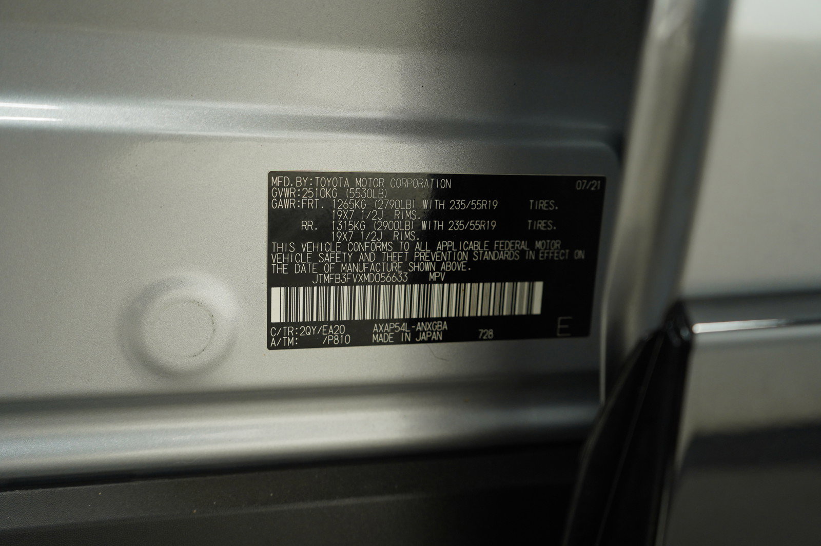 2021 Toyota RAV4 Prime XSE photo 20