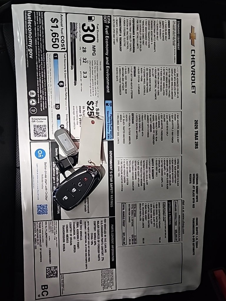 2026 Chevrolet Trax RS's photo