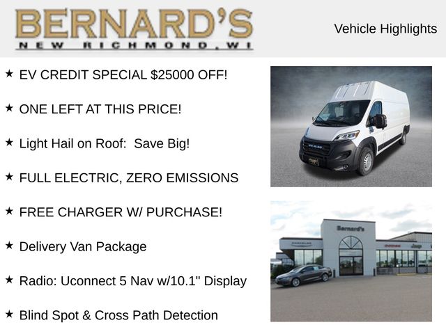 Used 2024 RAM ProMaster Cargo Van Base with VIN 3C6MRWAZXRE123422 for sale in New Richmond, WI