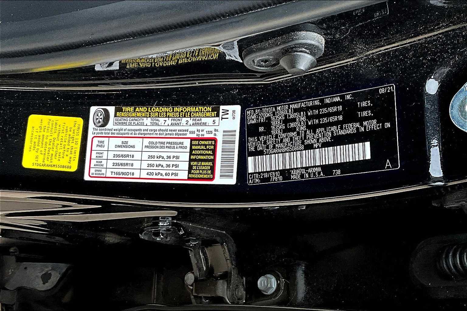 2021 Toyota Highlander Hybrid XLE photo 23